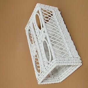 Vintage Wicker Tissue Box Holder/Dispenser